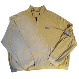1/4 Zip Pullover Sweatshirt Mens Size XL Izod International Tour GMAC Beige
